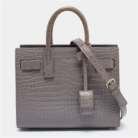 SAC DE JOUR IN EMBOSSED CROCODILE LEATHER